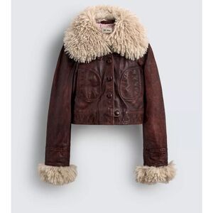 100% LEATHER JACKET WITH FAUX FUR HARRY
LAMBERT FOR ZARA X DISNEY